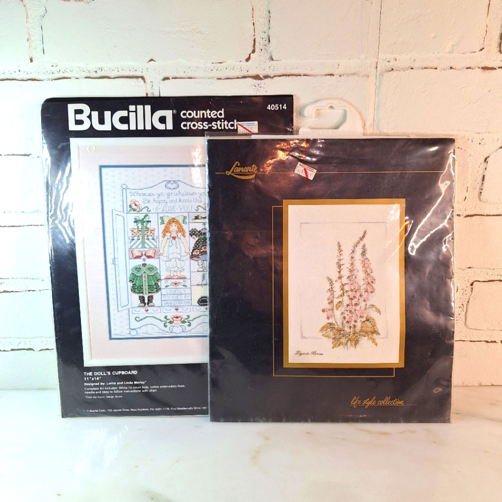 Bundle of 2 vtg NOS Cross Stitch Kits